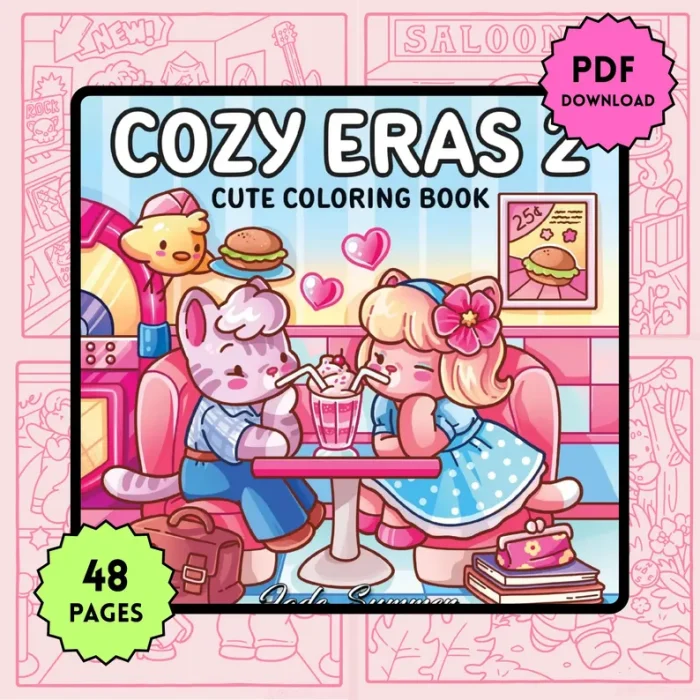 Cozy Eras 2 Coloring Book, Cute and Cozy