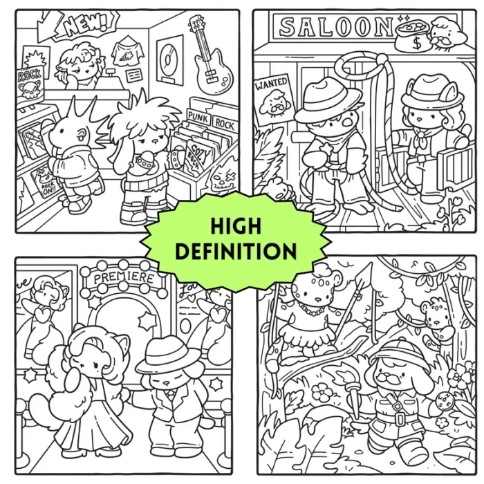 Cozy Eras 2 Coloring Book, Cute and Cozy - Image 4